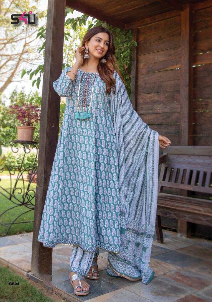 s4u gulabo 2 cotton elegant look kurta pants and dupatta catalog