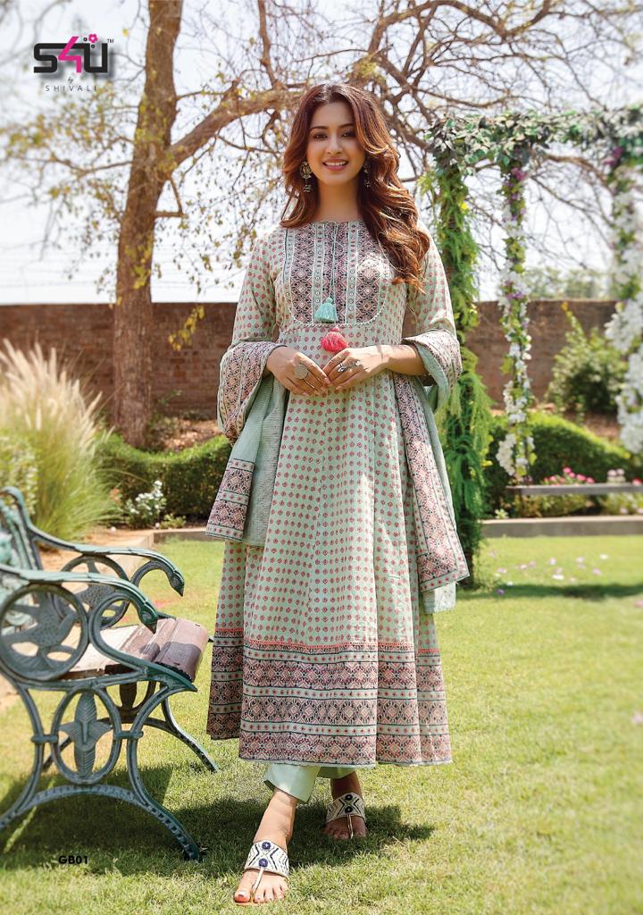 s4u gulabo 2 cotton elegant look kurta pants and dupatta catalog