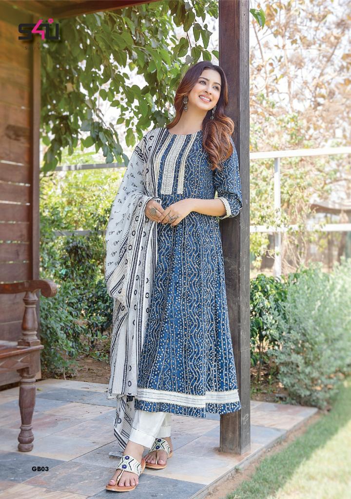 s4u gulabo 2 cotton elegant look kurta pants and dupatta catalog