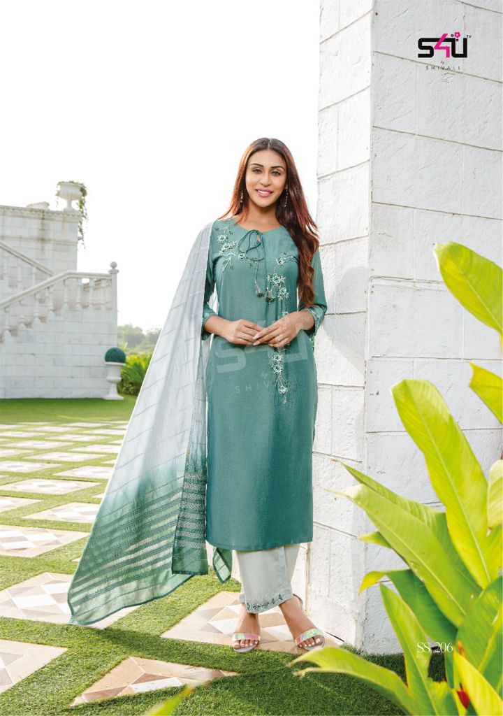 s4u gulabo 2 silk elegant look kurta pants and dupatta catalog