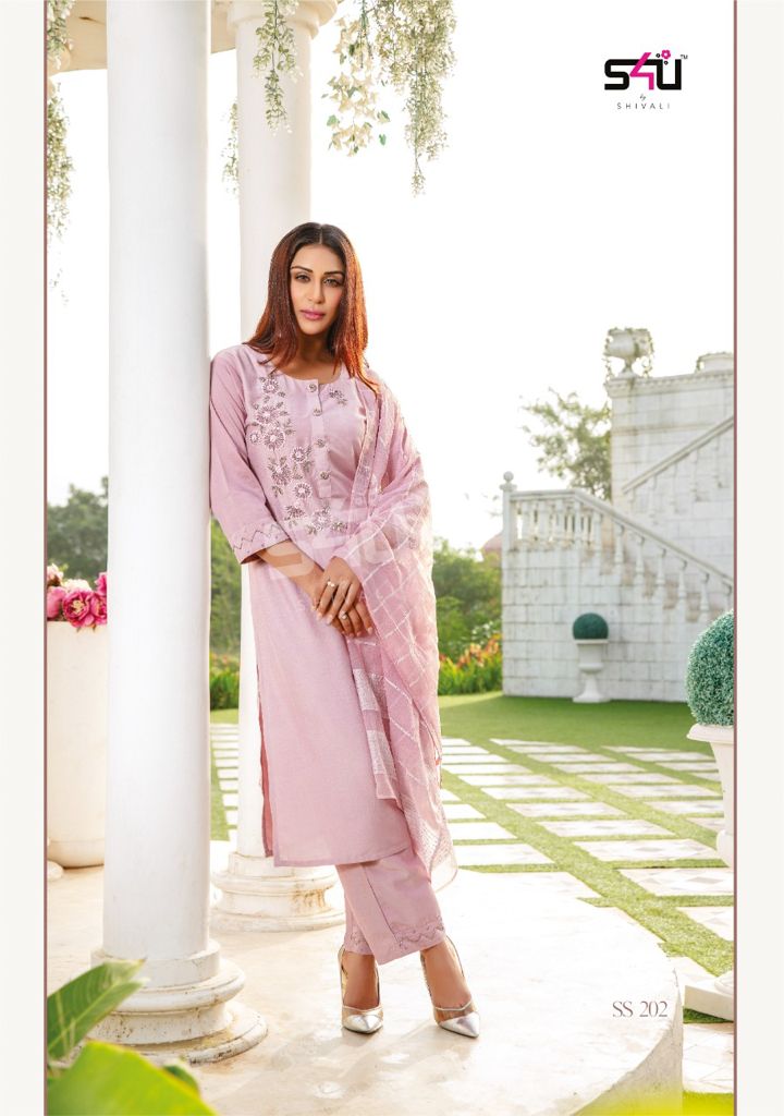 s4u gulabo 2 silk elegant look kurta pants and dupatta catalog