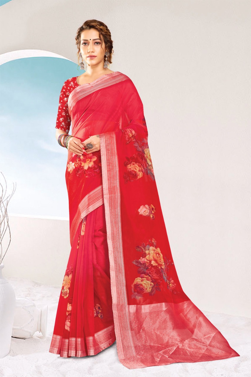 sangam prints aaina organza gorgeous look saree catalog