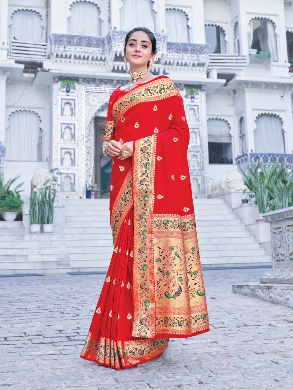 sangam prints adishree silk silk festive look saree catalog