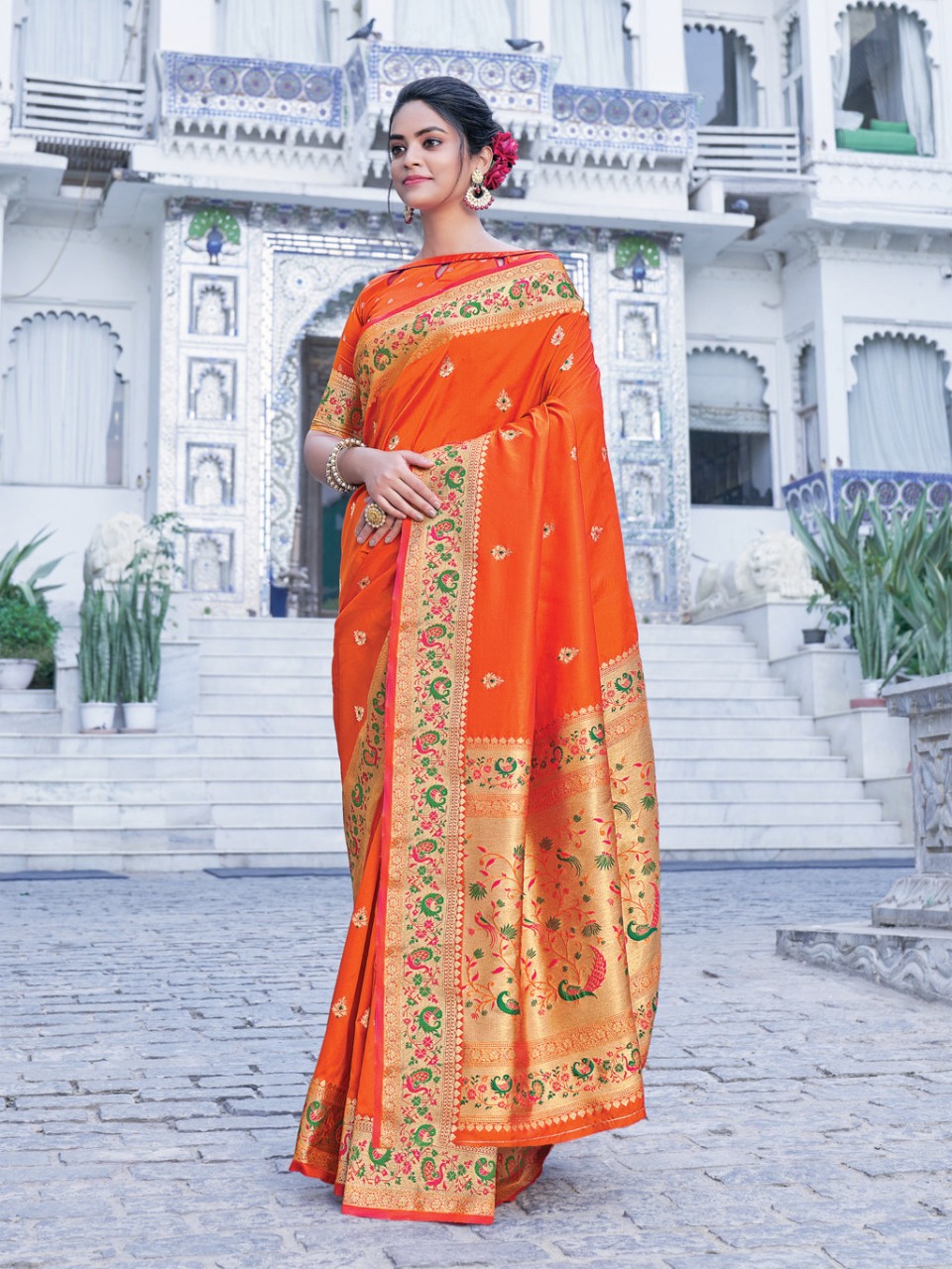 sangam prints adishree silk silk festive look saree catalog