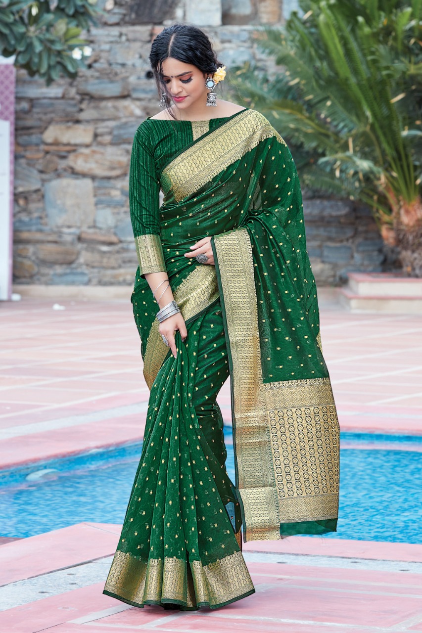 sangam prints anupama organza  decent look saree catalog