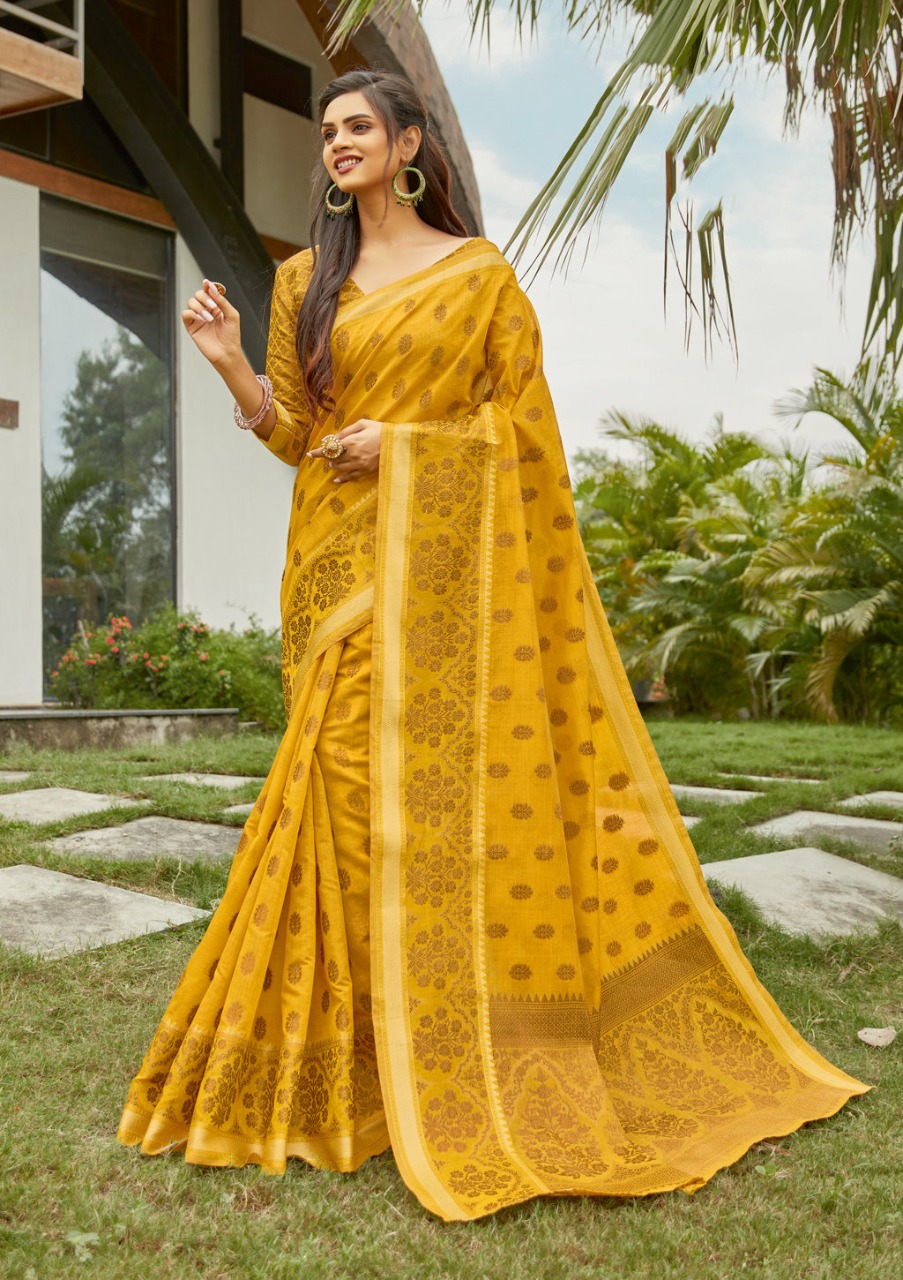 sangam prints desi hadloom cotton decent look saree catalog