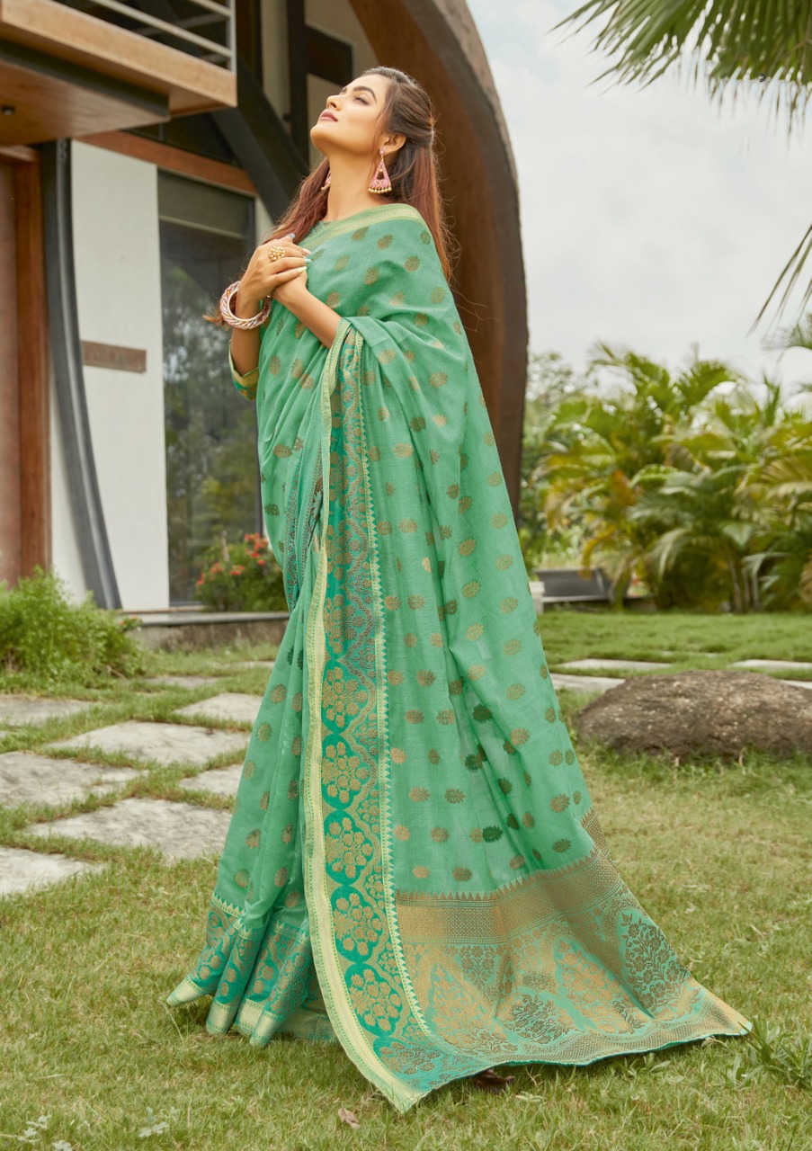 sangam prints desi hadloom cotton decent look saree catalog