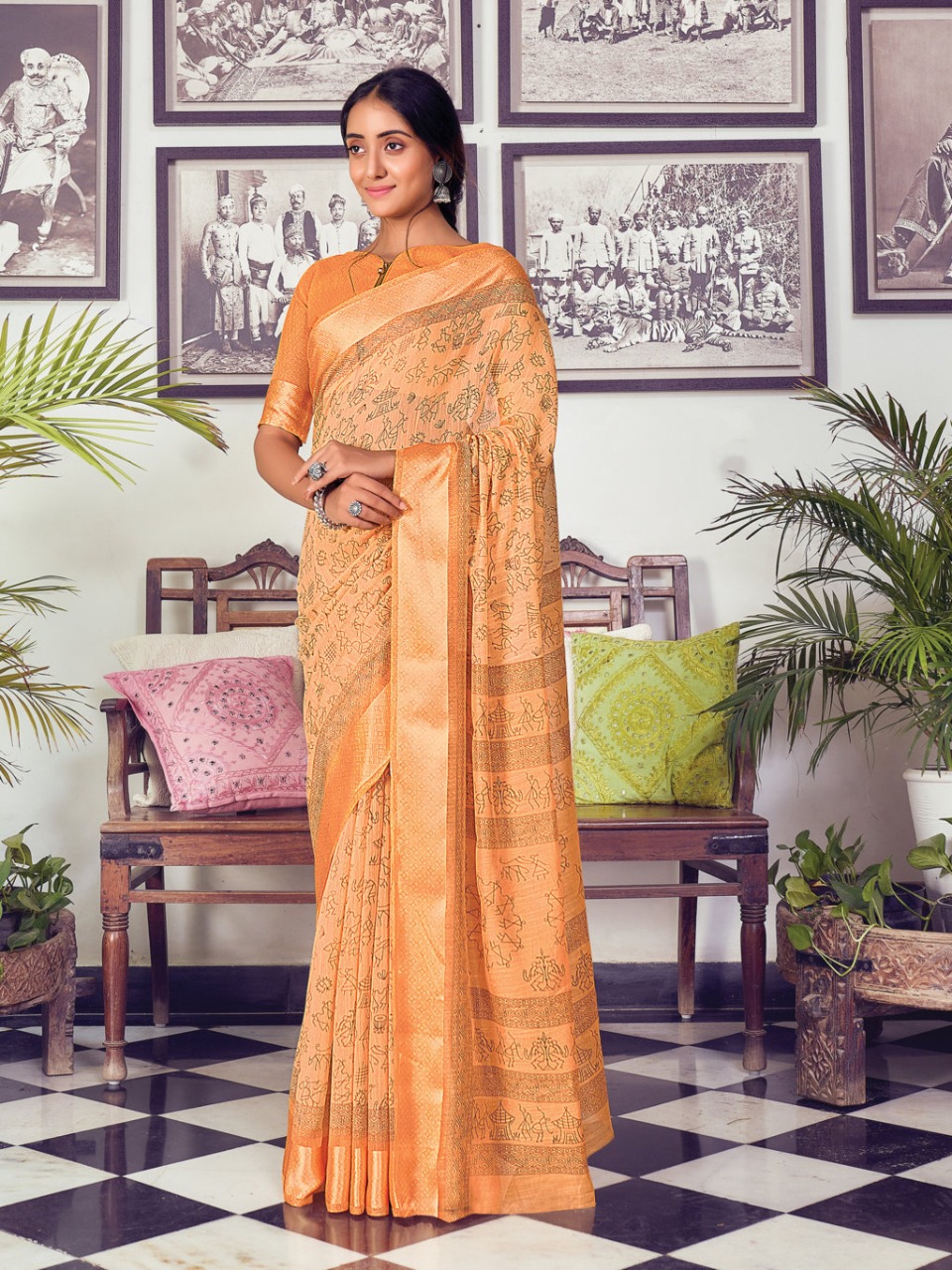 sangam prints divyanka cotton exclusive print saree catalog