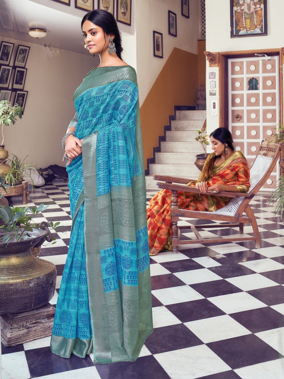 sangam prints divyanka cotton exclusive print saree catalog