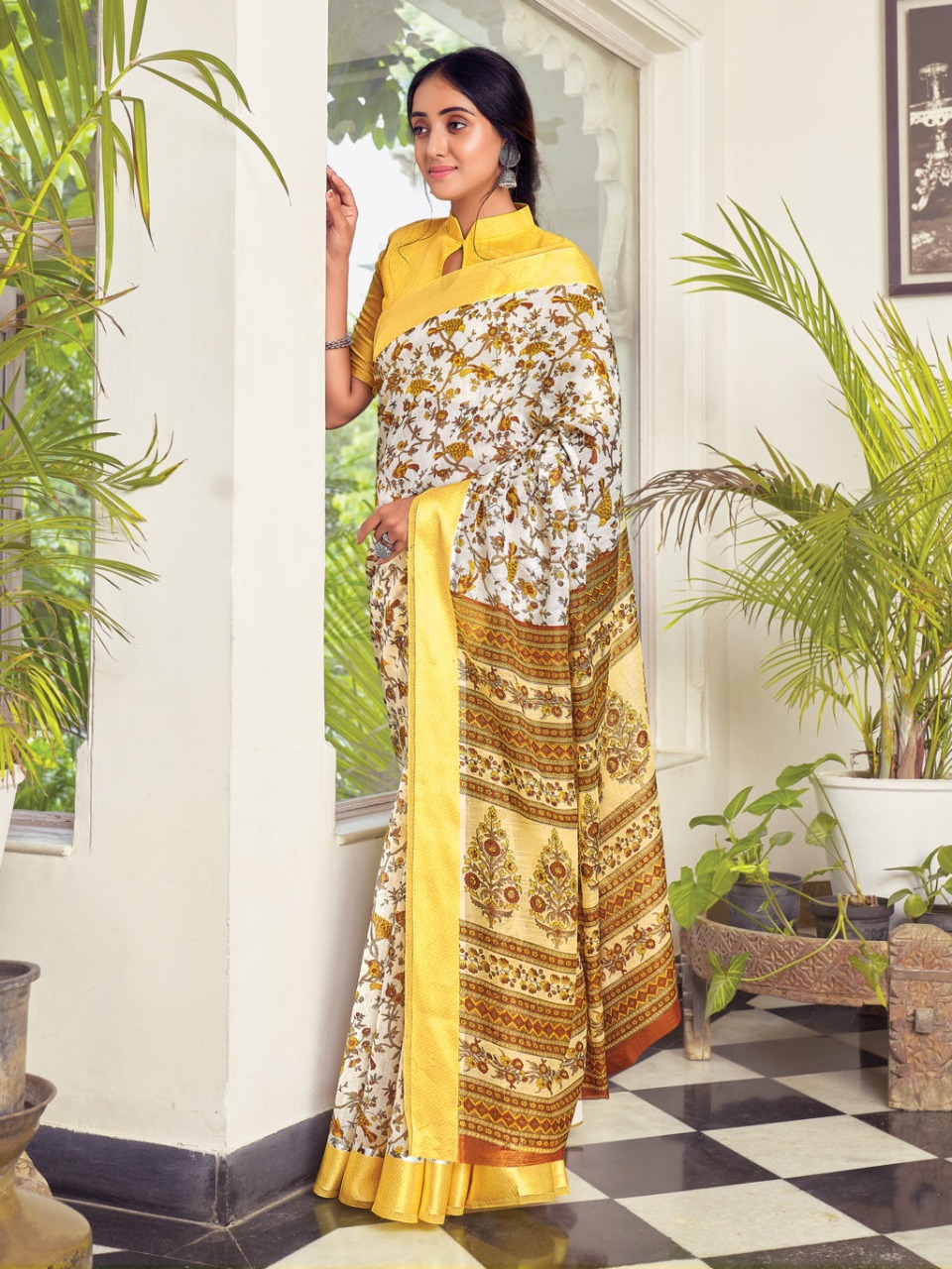 sangam prints divyanka cotton exclusive print saree catalog