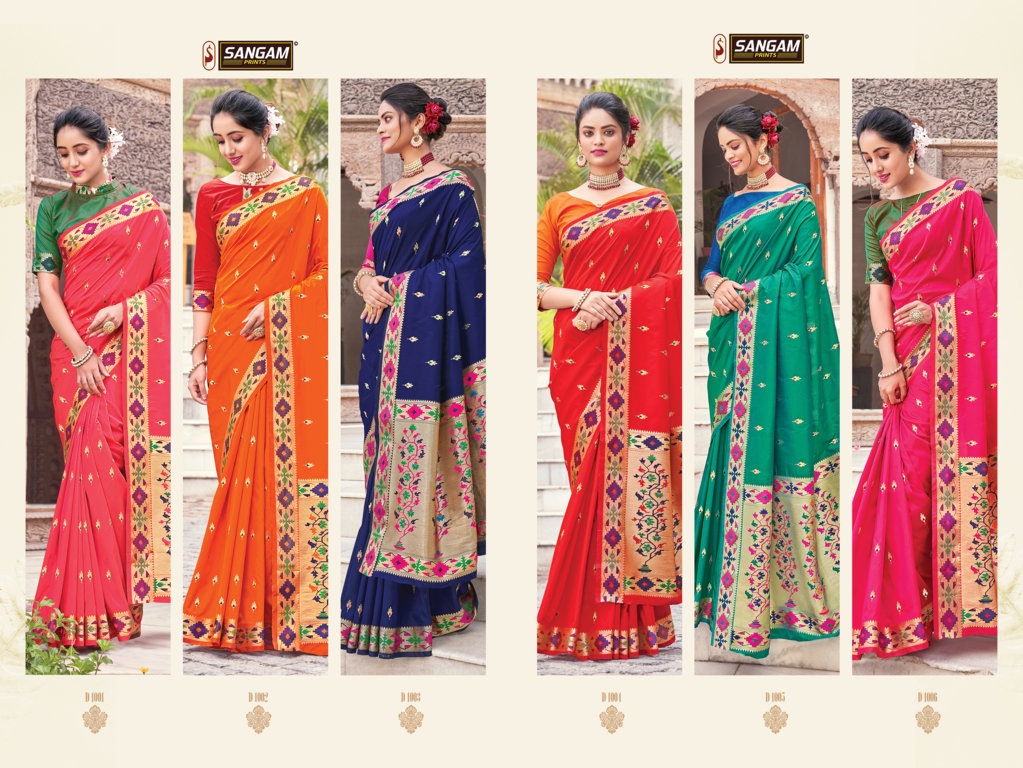 sangam prints kaira silk 2 silk festive look saree catalog