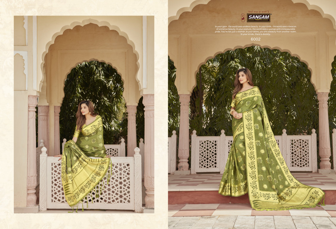 sangam prints lotus Organza gorgeous look saree catalog