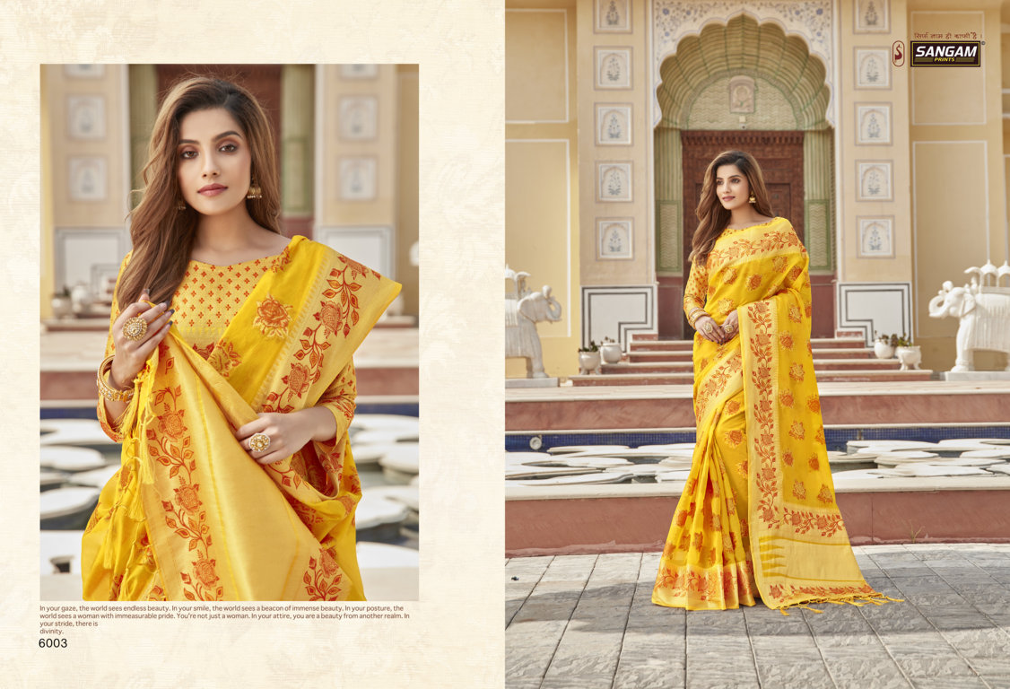 sangam prints lotus Organza gorgeous look saree catalog