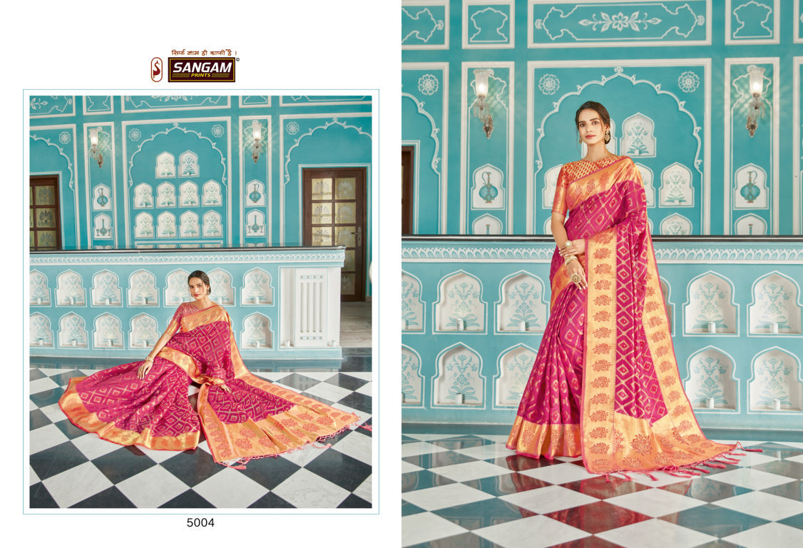 sangam prints mugdha Organza gorgeous look saree catalog