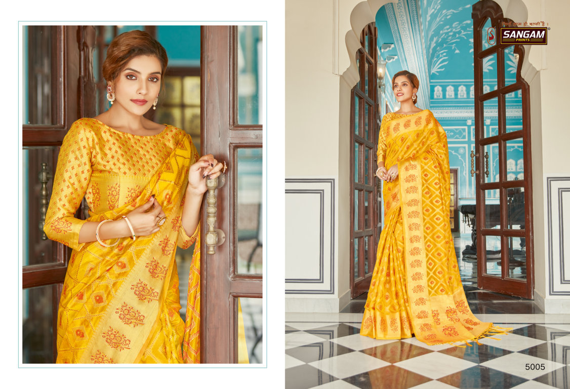 sangam prints mugdha Organza gorgeous look saree catalog