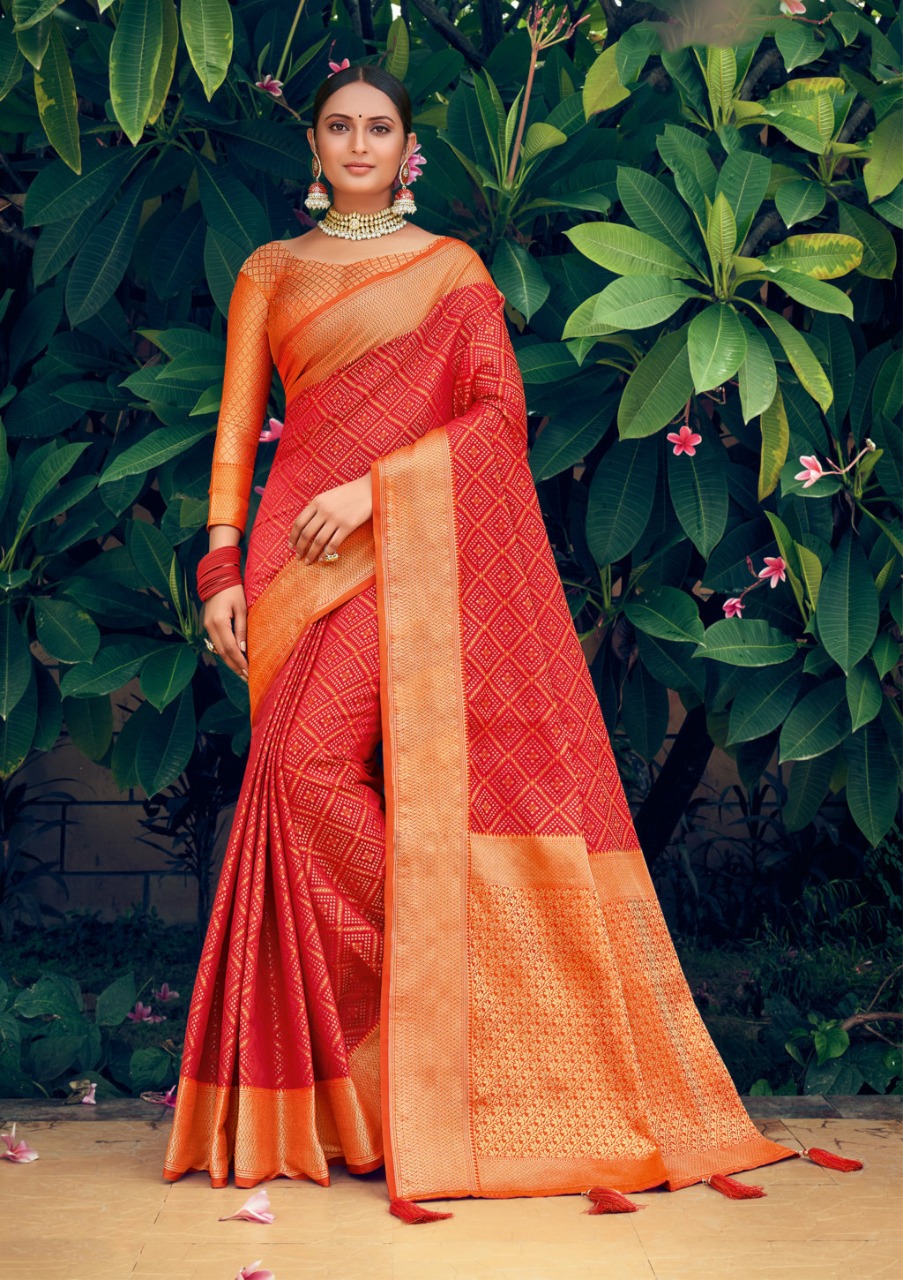 sangam prints navratan patola silk gorgeous look saree catalog