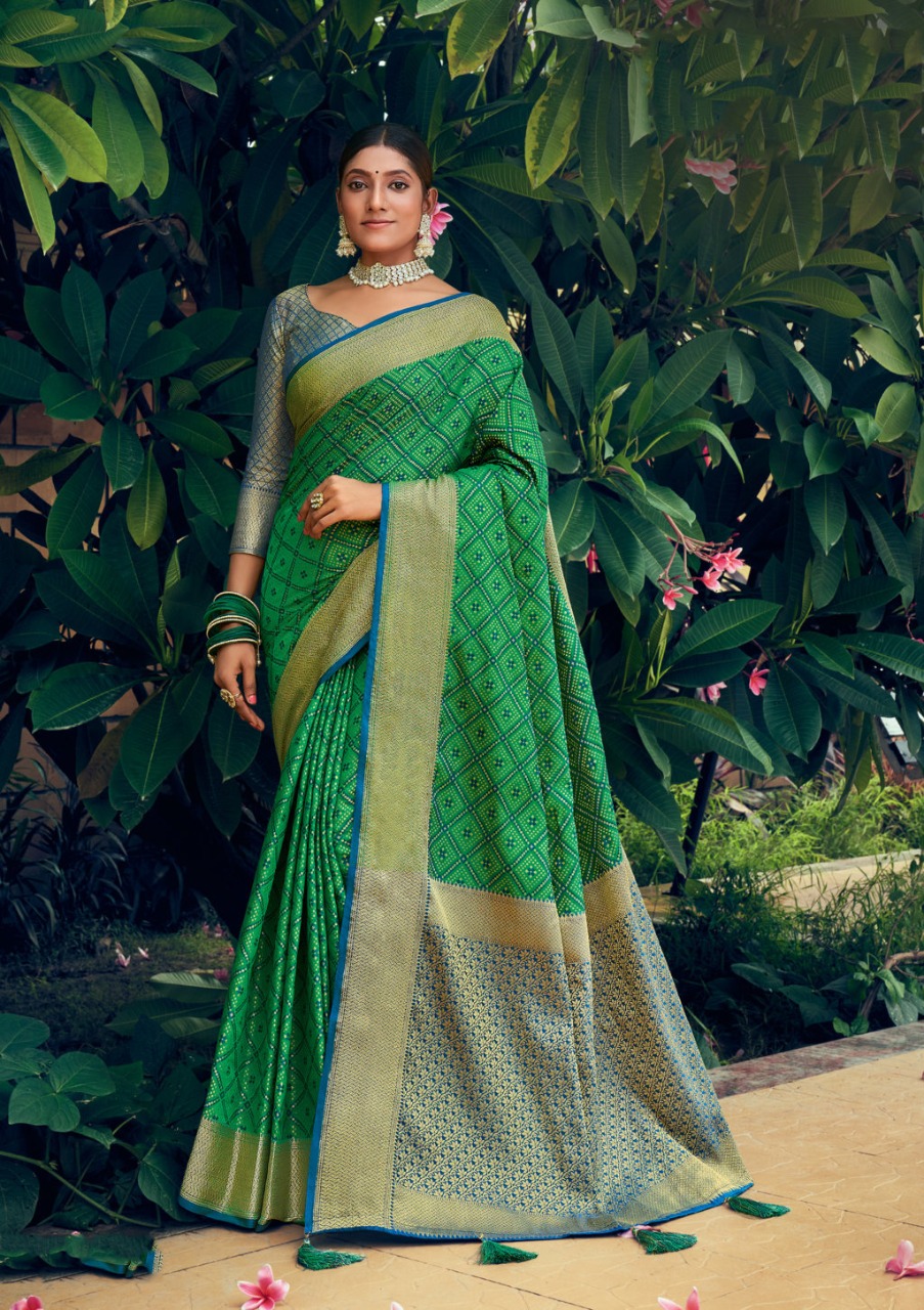 sangam prints navratan patola silk gorgeous look saree catalog