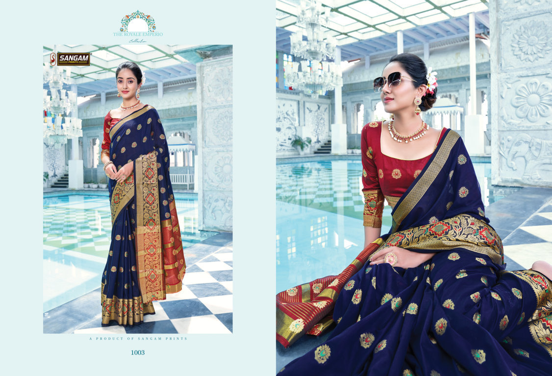 sangam prints radha rani cotton festive look saree catalog