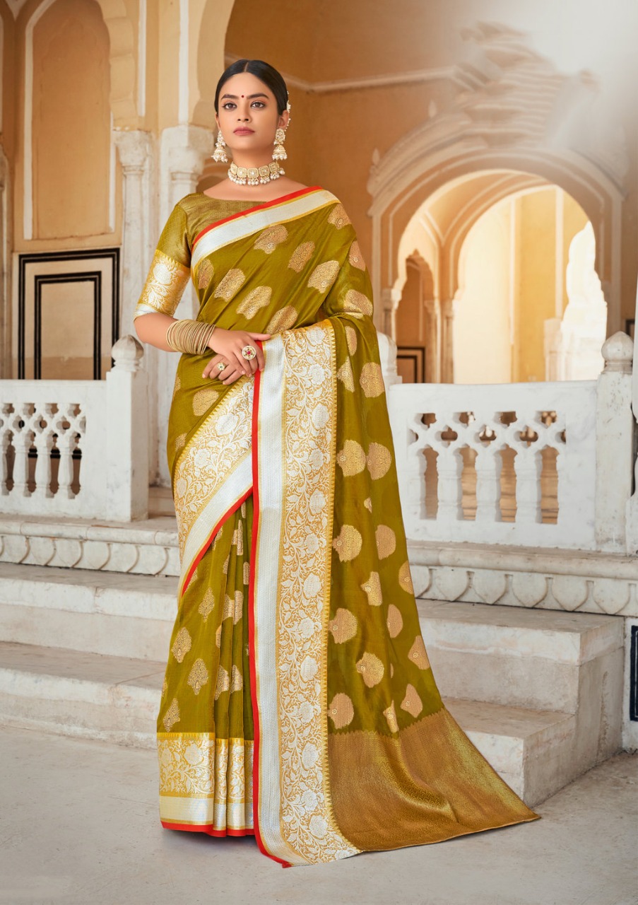 sangam prints roohi organza festive look saree catalog