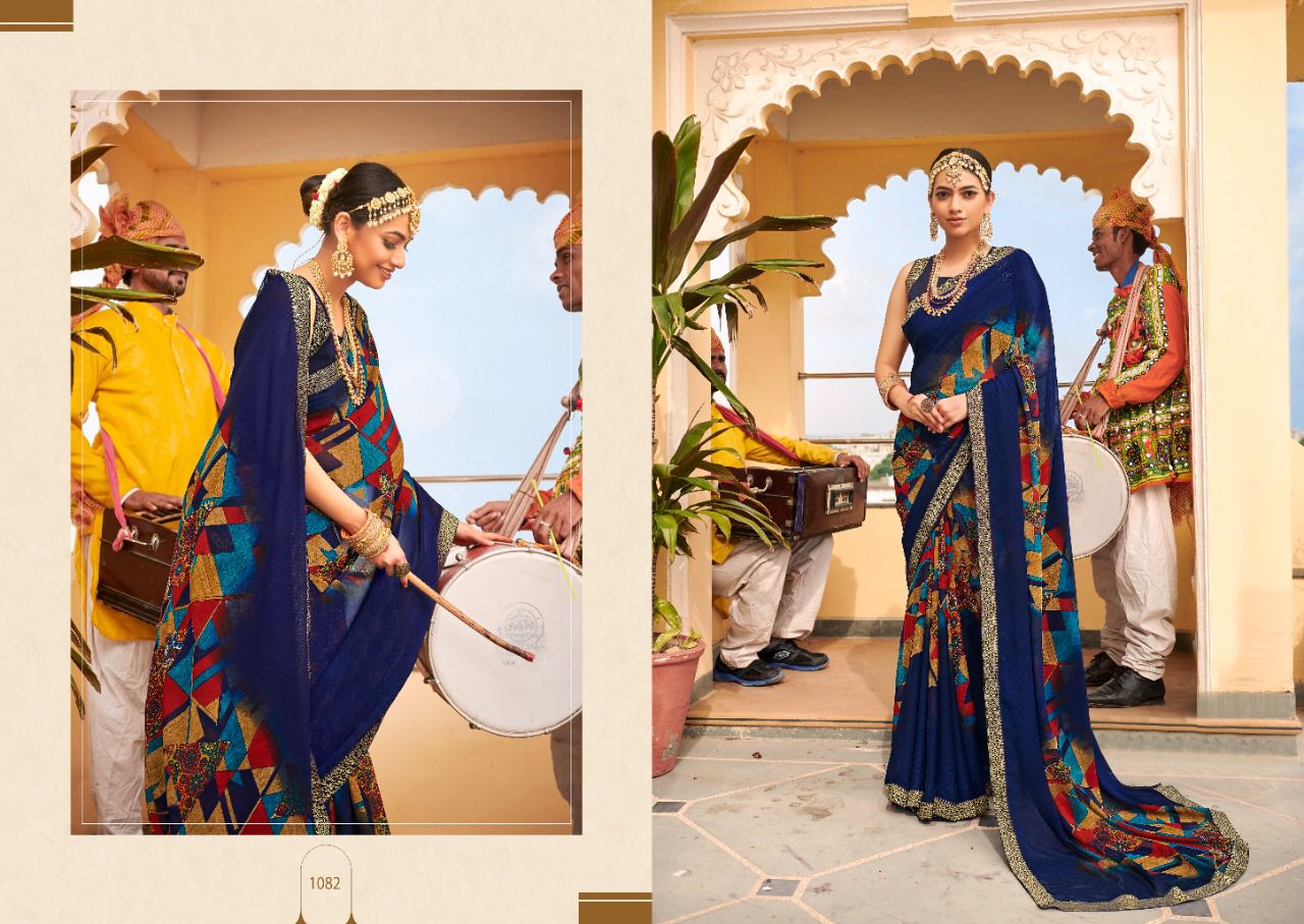 saroj Gorgeous Vol 4 georgette astonishing saree catalog