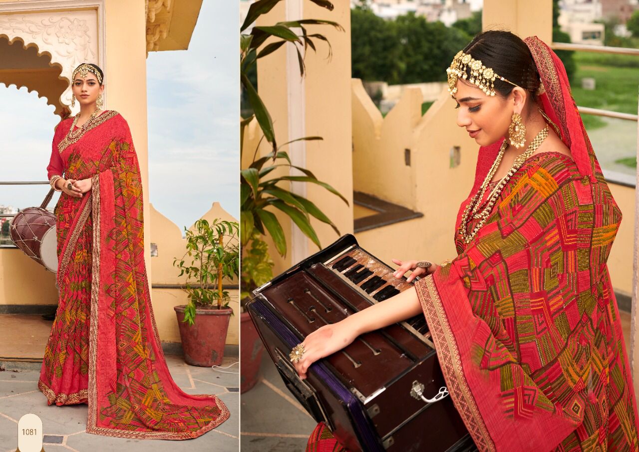 saroj Gorgeous Vol 4 georgette astonishing saree catalog