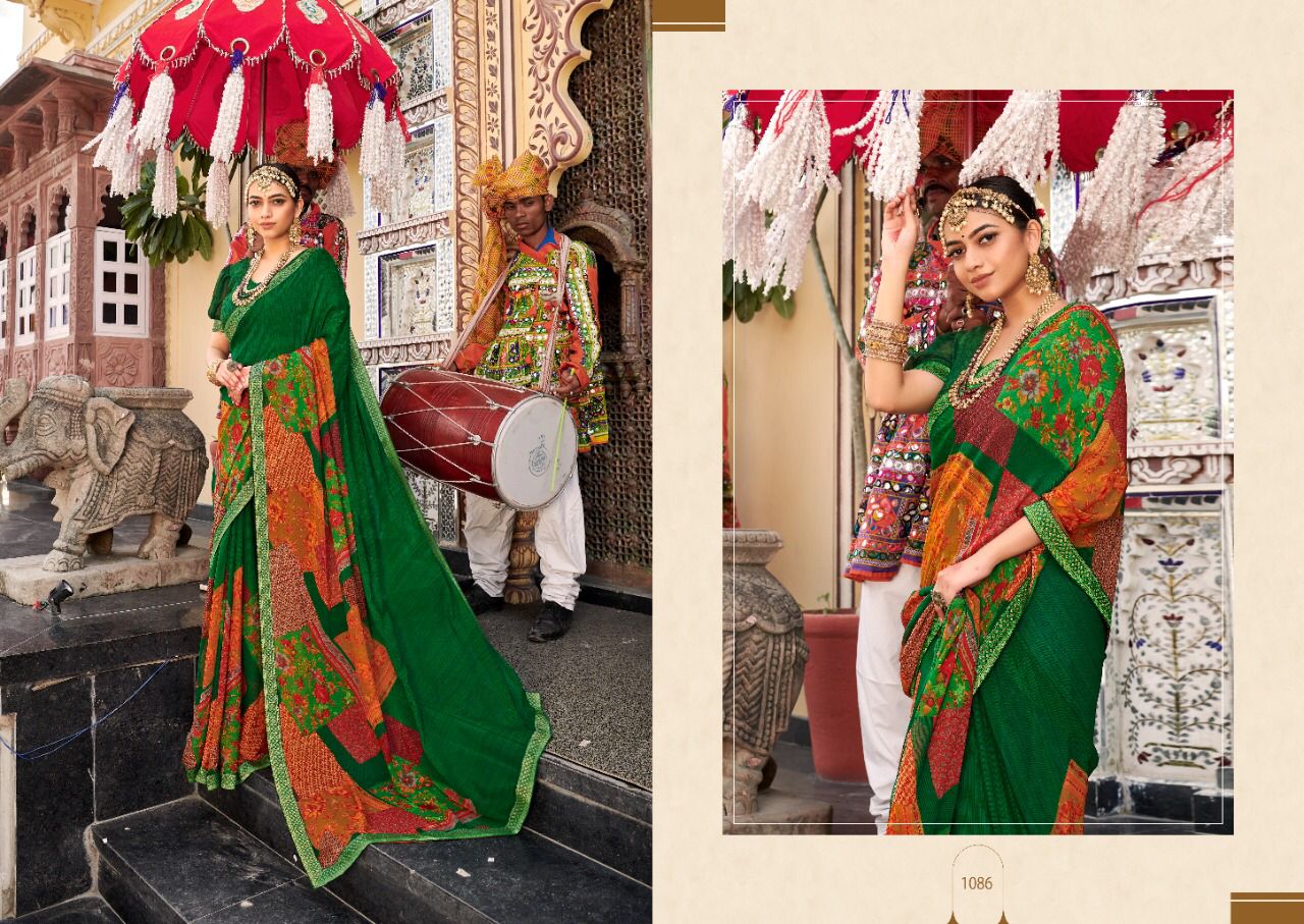 saroj Gorgeous Vol 4 georgette astonishing saree catalog