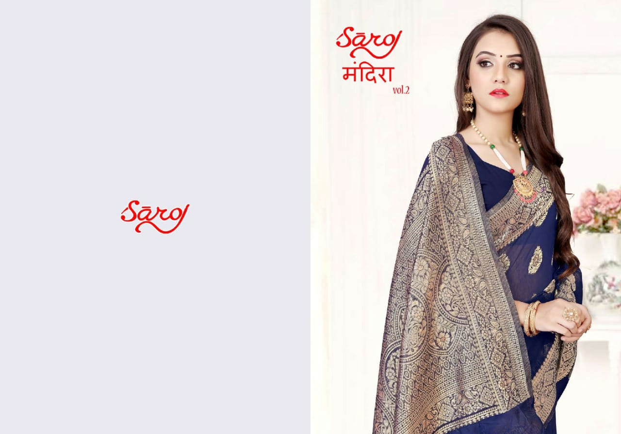 saroj Mandira Vol 2 cotton silk regal look saree catalog