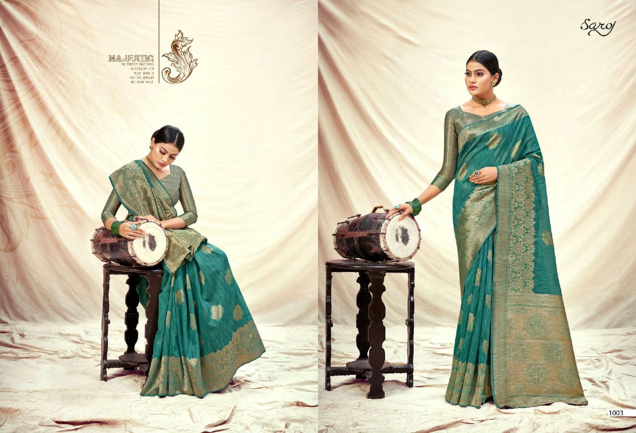 saroj sofia banarsi silk elegant look saree catalog