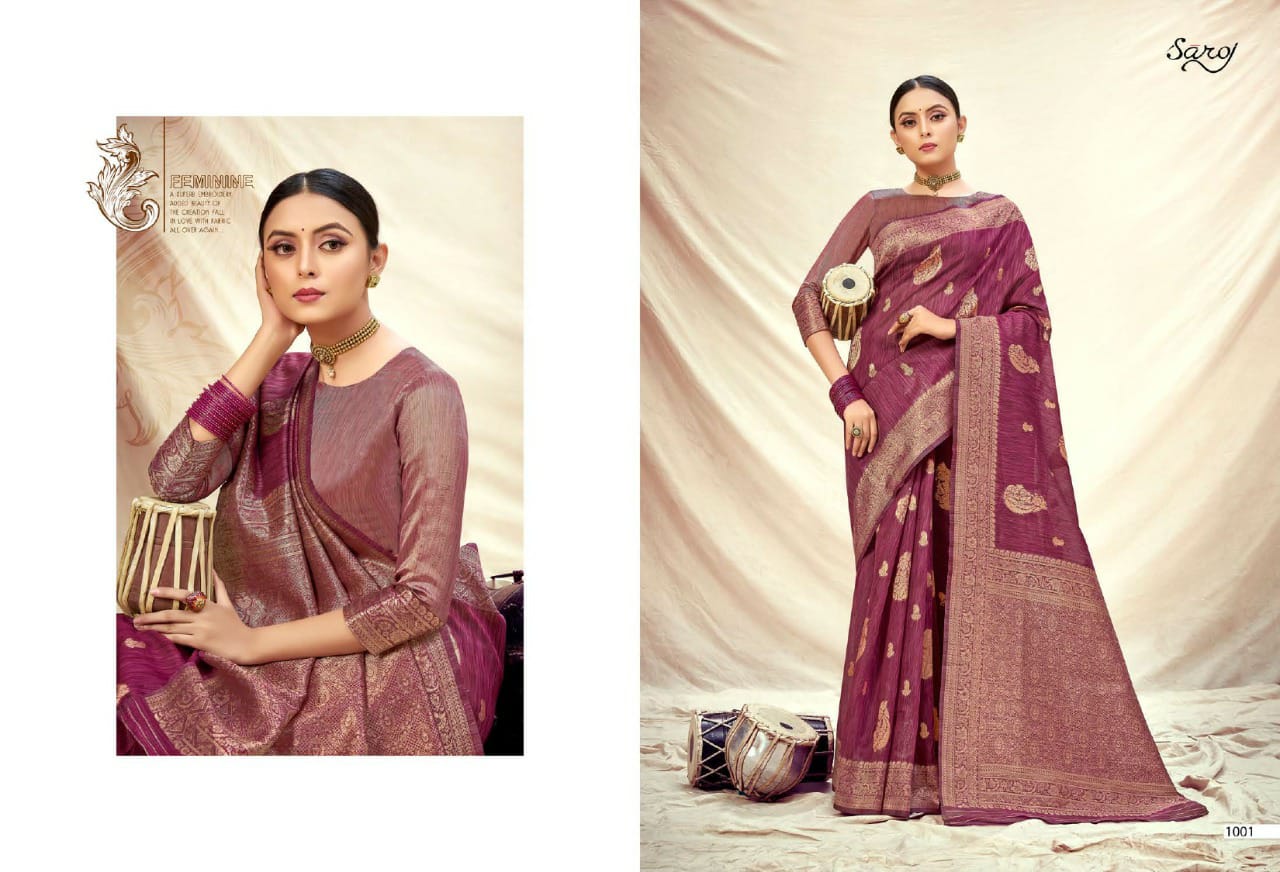 saroj sofia banarsi silk elegant look saree catalog