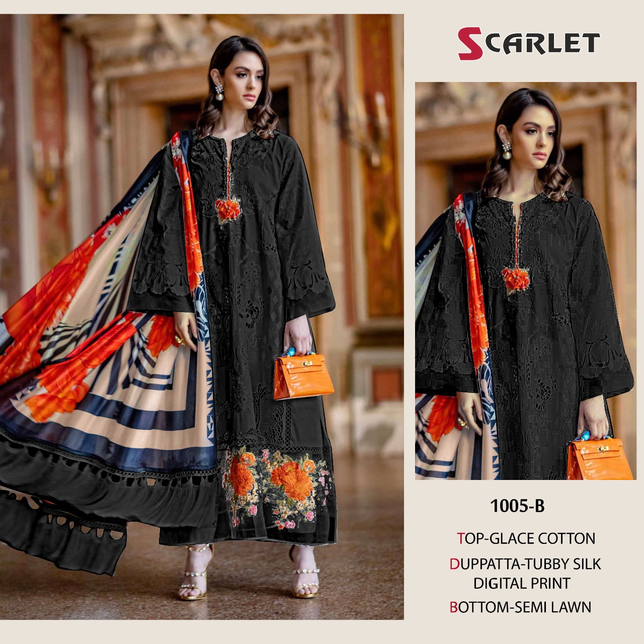 Scarlet 1005 B Glace Cotton Regal Look Salwar Suit Single