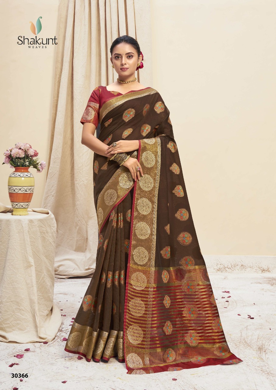 shakunt weaves jayavanti cotton graceful look saree catalog