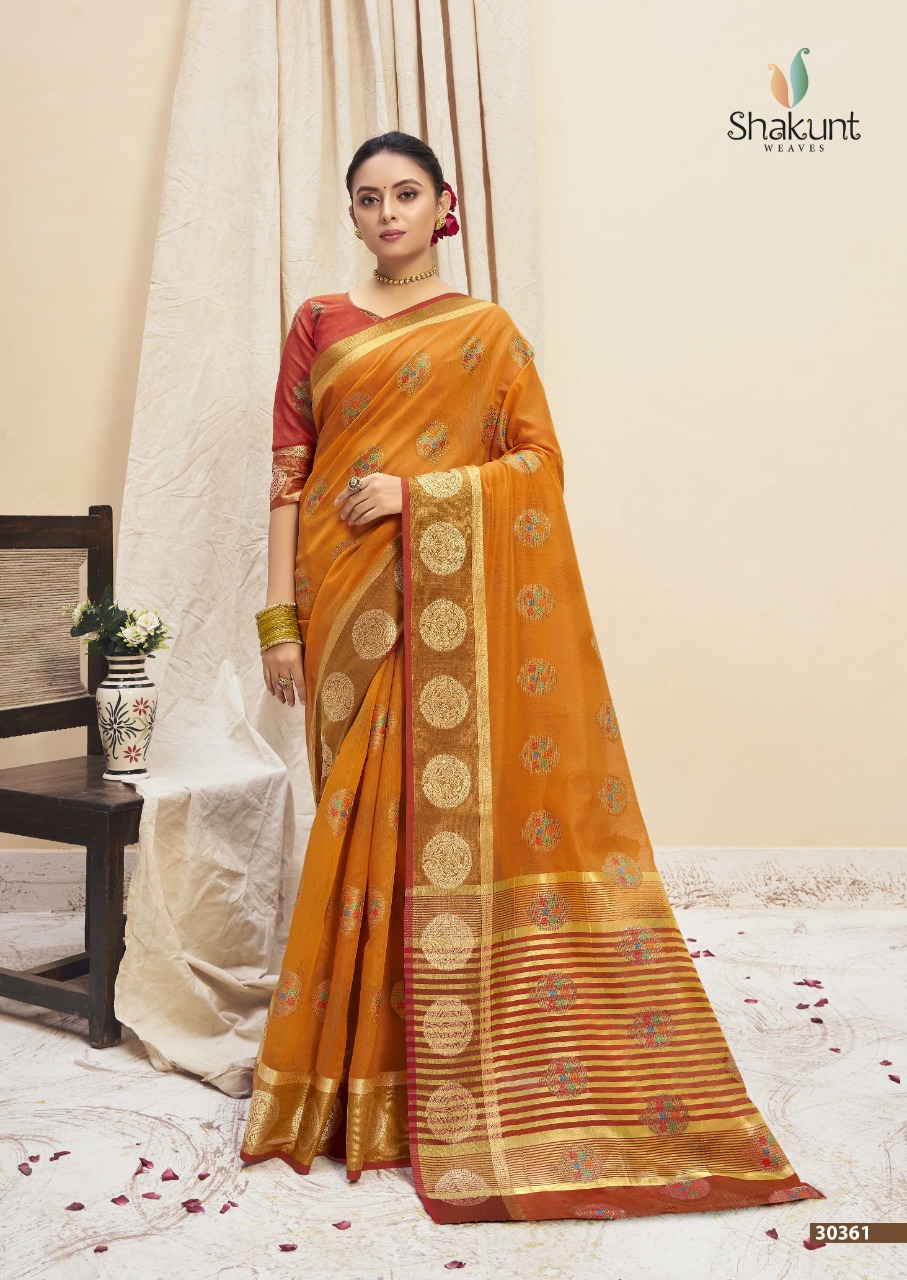 shakunt weaves jayavanti cotton graceful look saree catalog