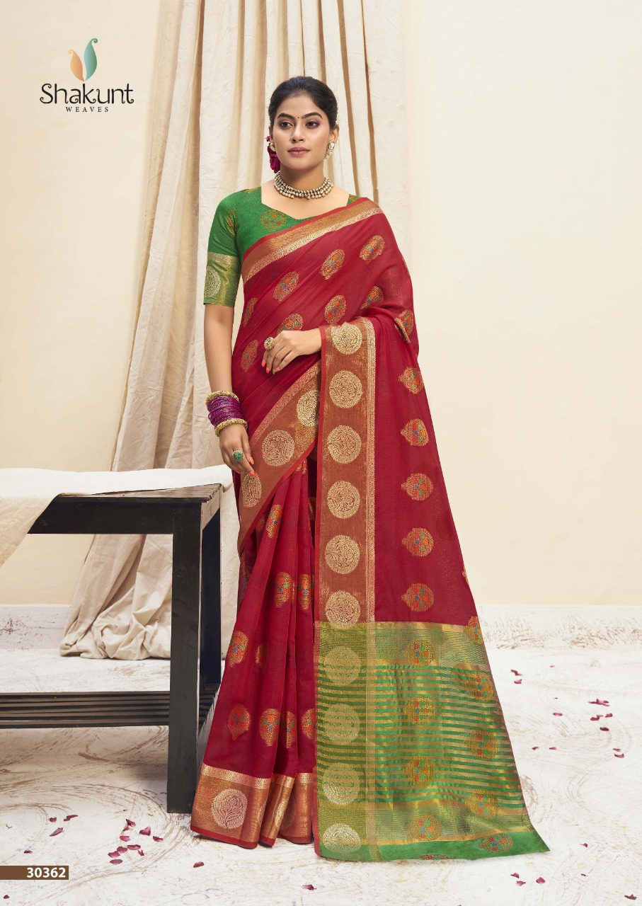 shakunt weaves jayavanti cotton graceful look saree catalog