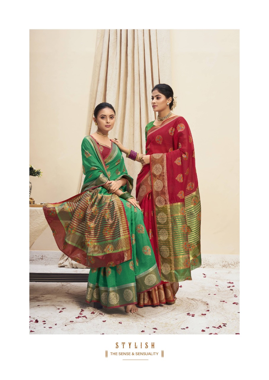 shakunt weaves jayavanti cotton graceful look saree catalog