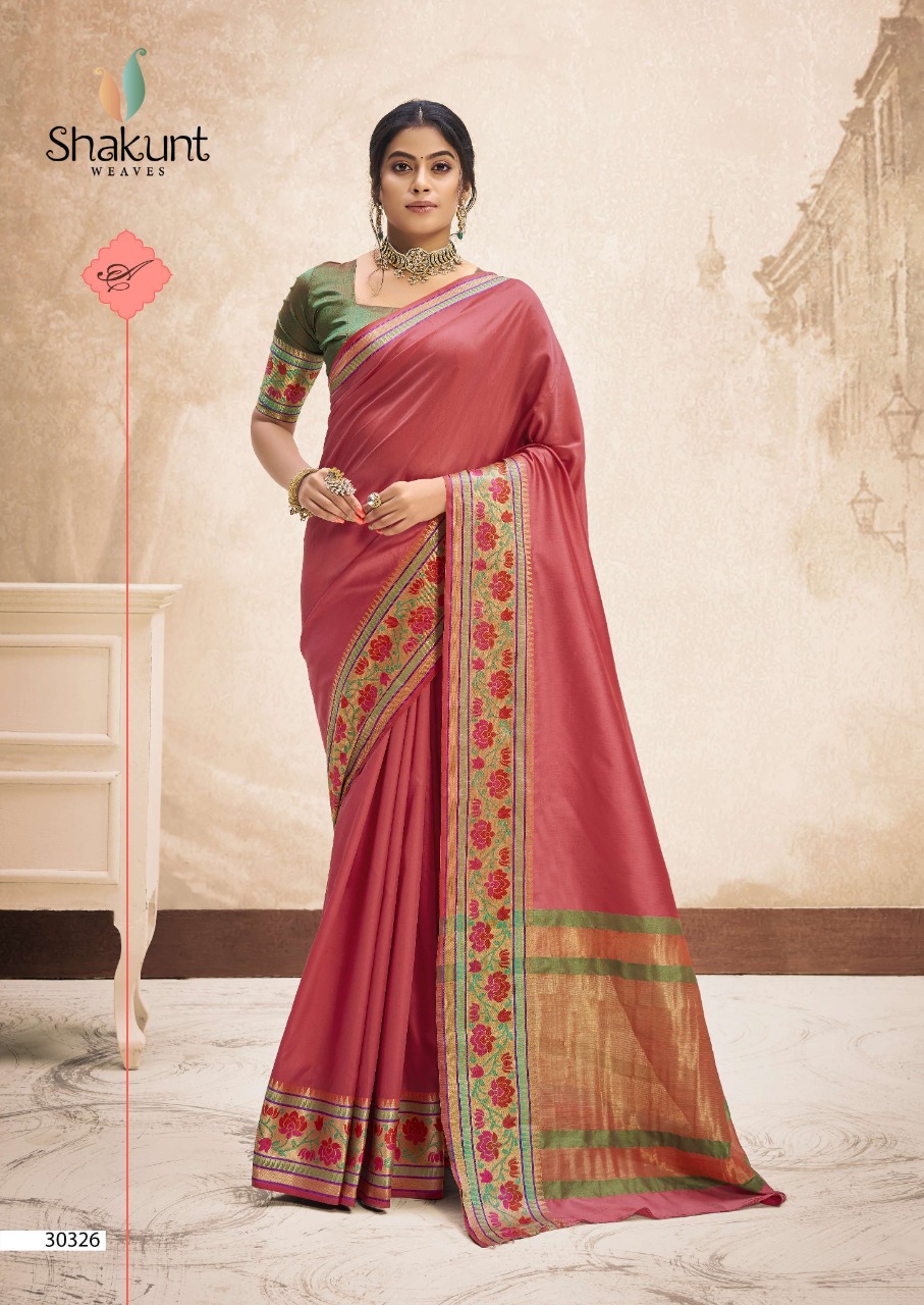 shakunt weaves Nitishree art silk graceful look saree catalog