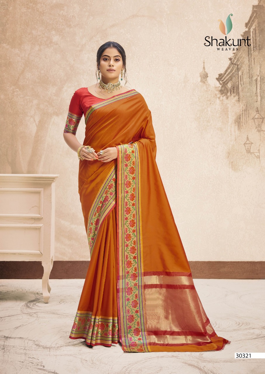 shakunt weaves Nitishree art silk graceful look saree catalog