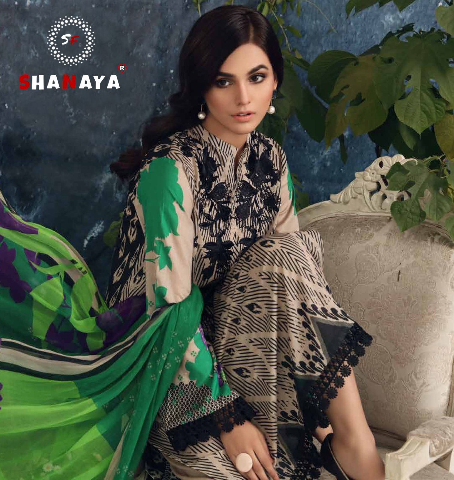 shanaya rose charizma lawn lawn decent embroidary look salwar suit catalog