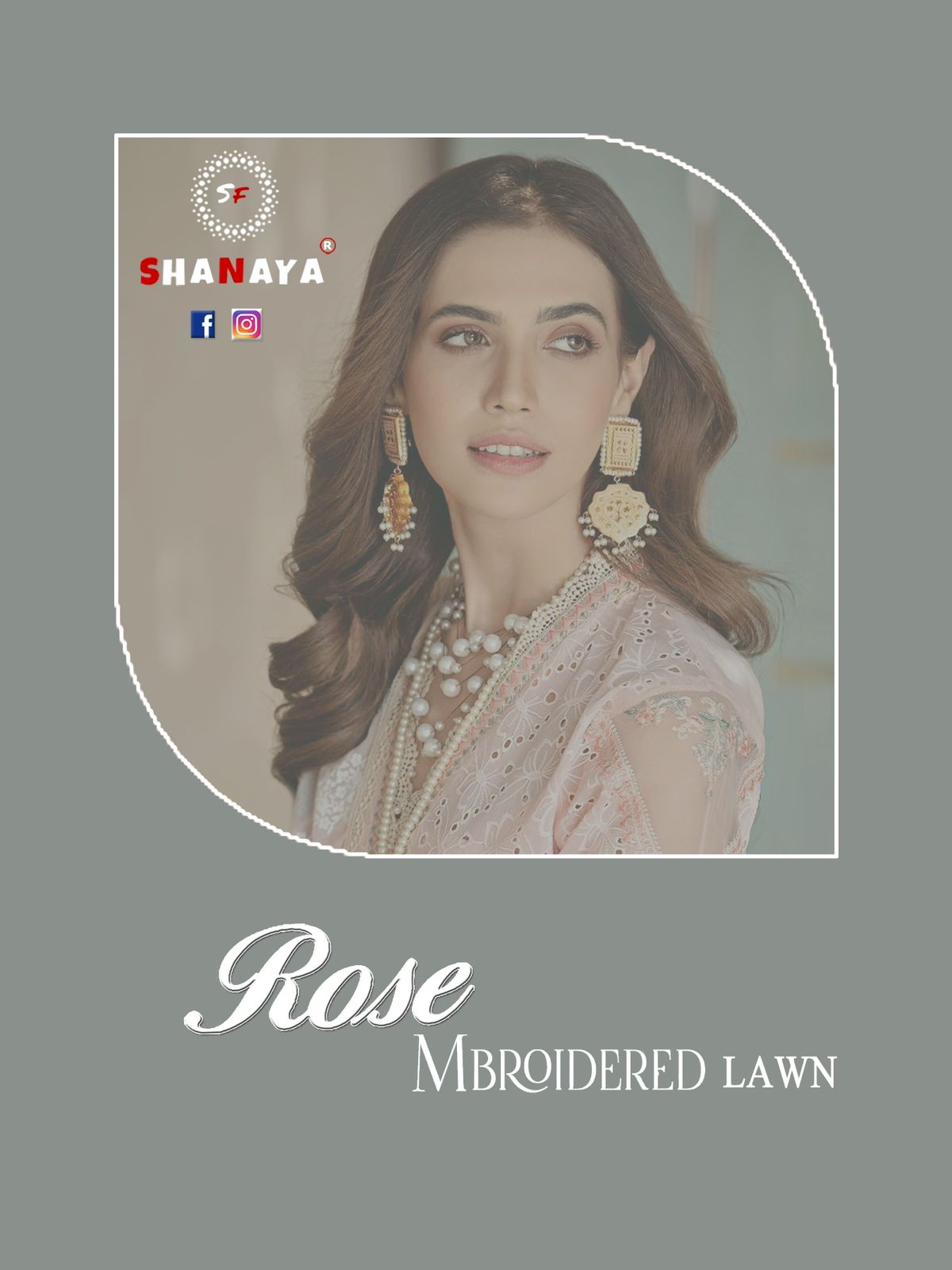 shanaya rose mbroidered lawn cambric cotton astonishing salwar suit catalog