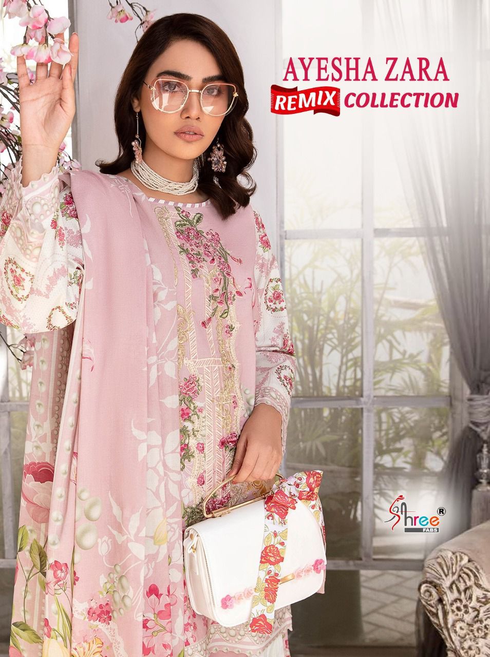 shree fab ayesha zara remix collection cotton Regal look salwar suit with siffon dupatta catalog