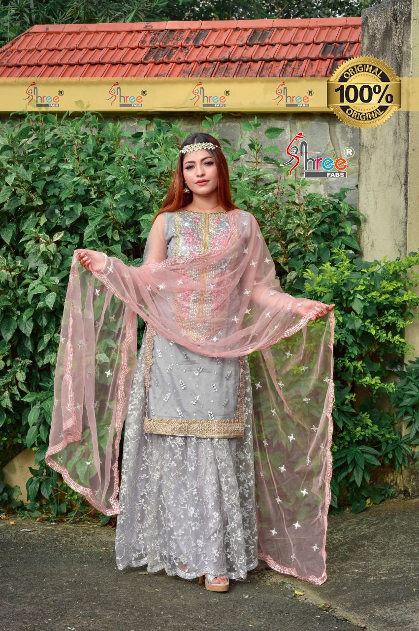 shree fab s 353 net  astonishing salwar suit single