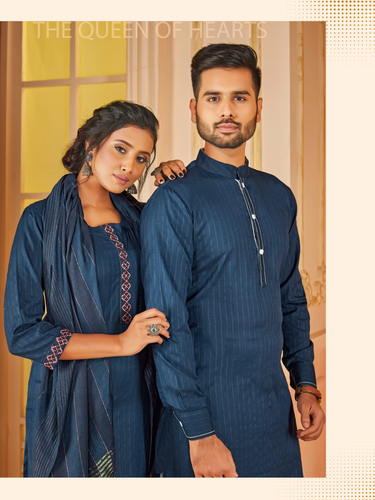 sukanya fashion royal couple 5 cotton innovative look couple combo Kurta with Pants n Kurti with Pants n Dupatta