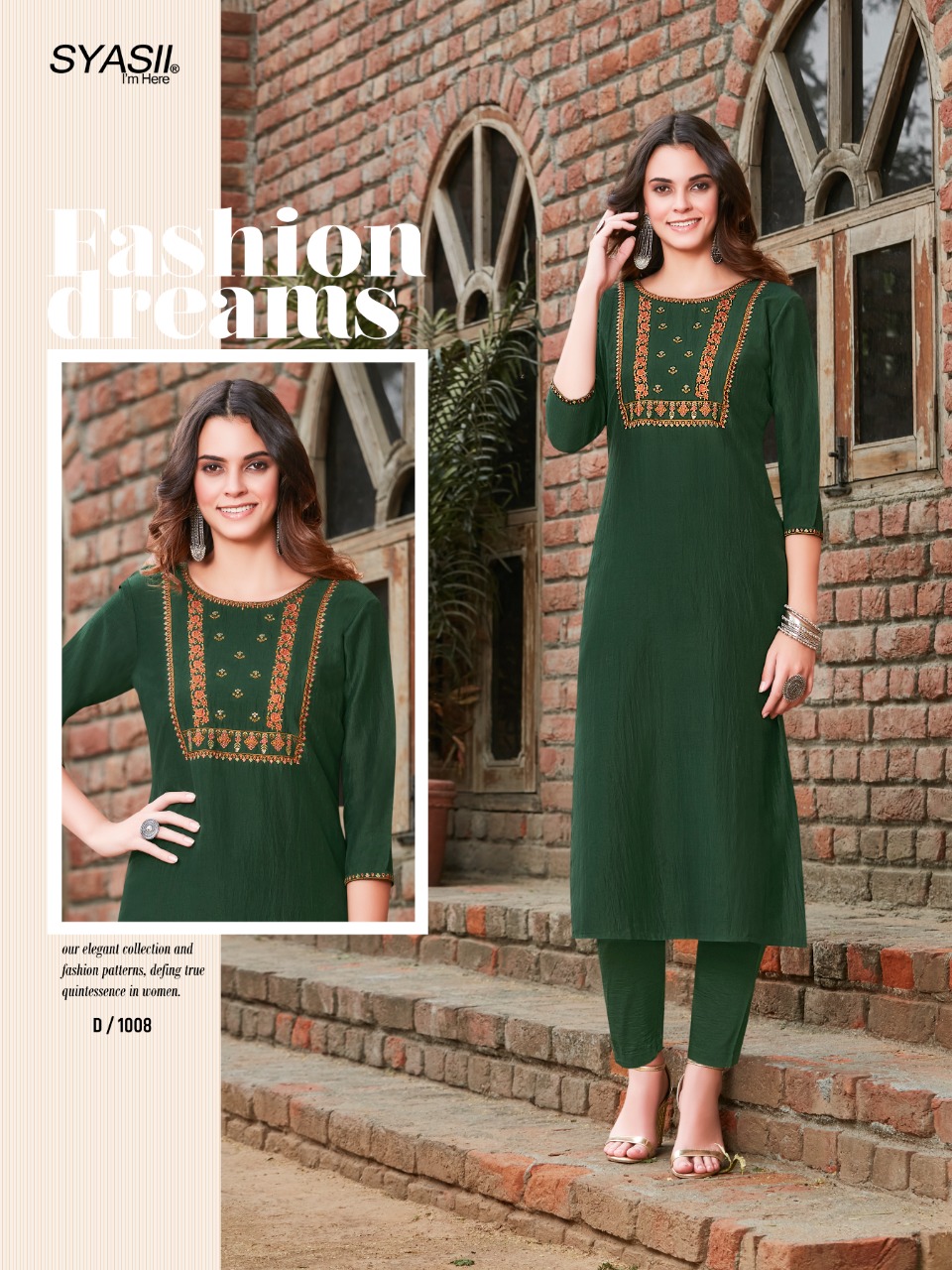 syasii rayasa pure chinon kashmiri embroidary gorgeous look kurti with bottom catalog