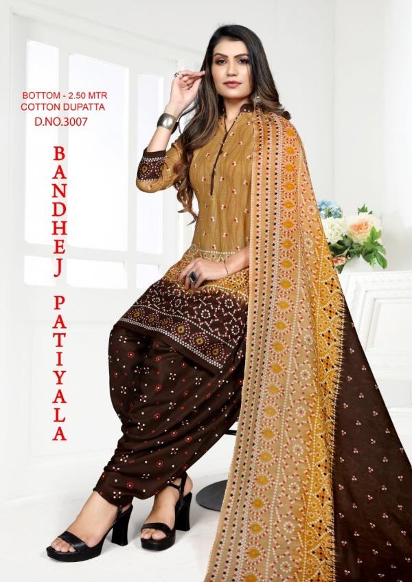 tc bandhej patiyala 3 nx cotton salwar suit catalog