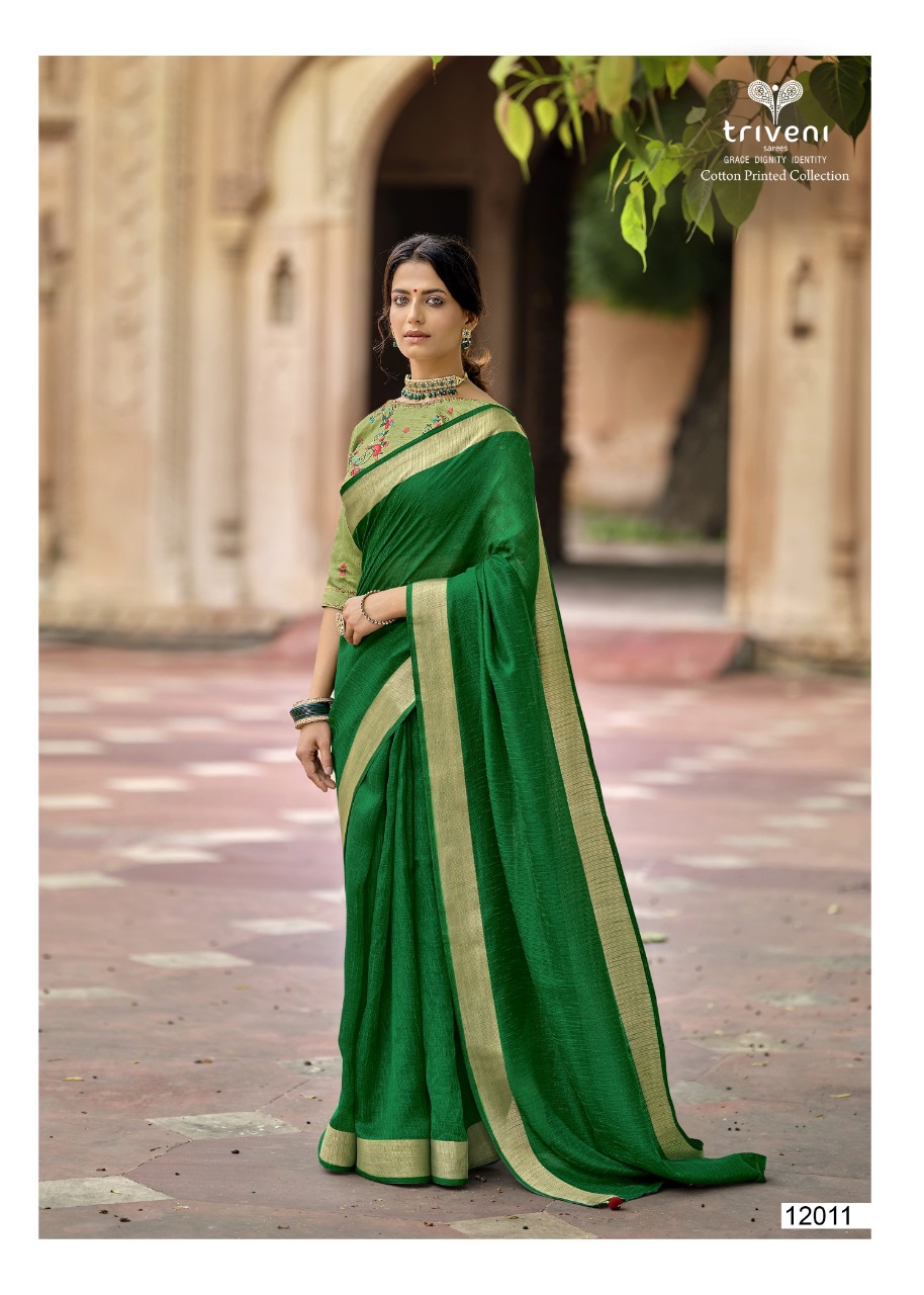 triveni sarees reshma cotton exclusive print saree catalog