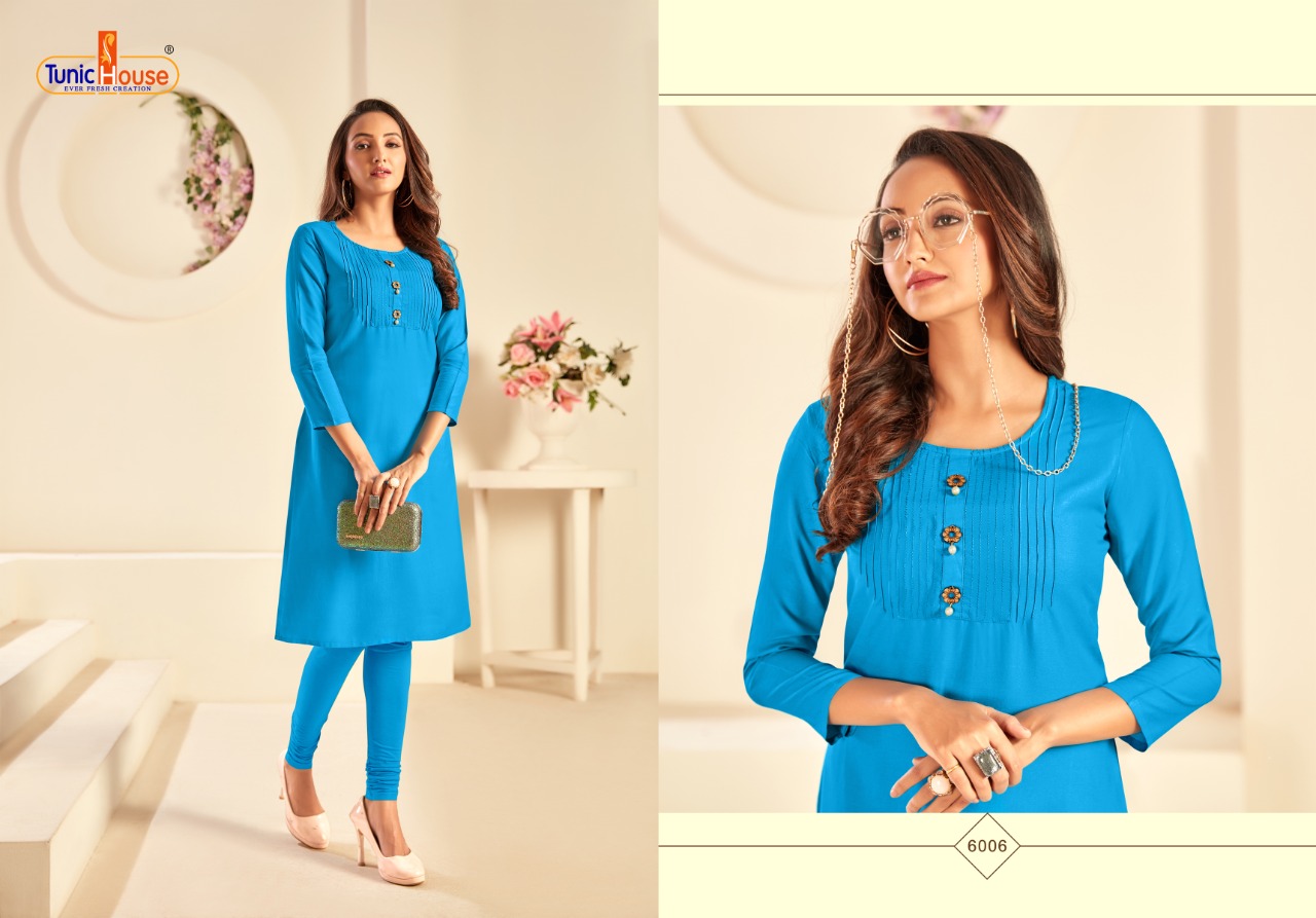 tunic house nice girl viscous classic trendy look kurti catalog