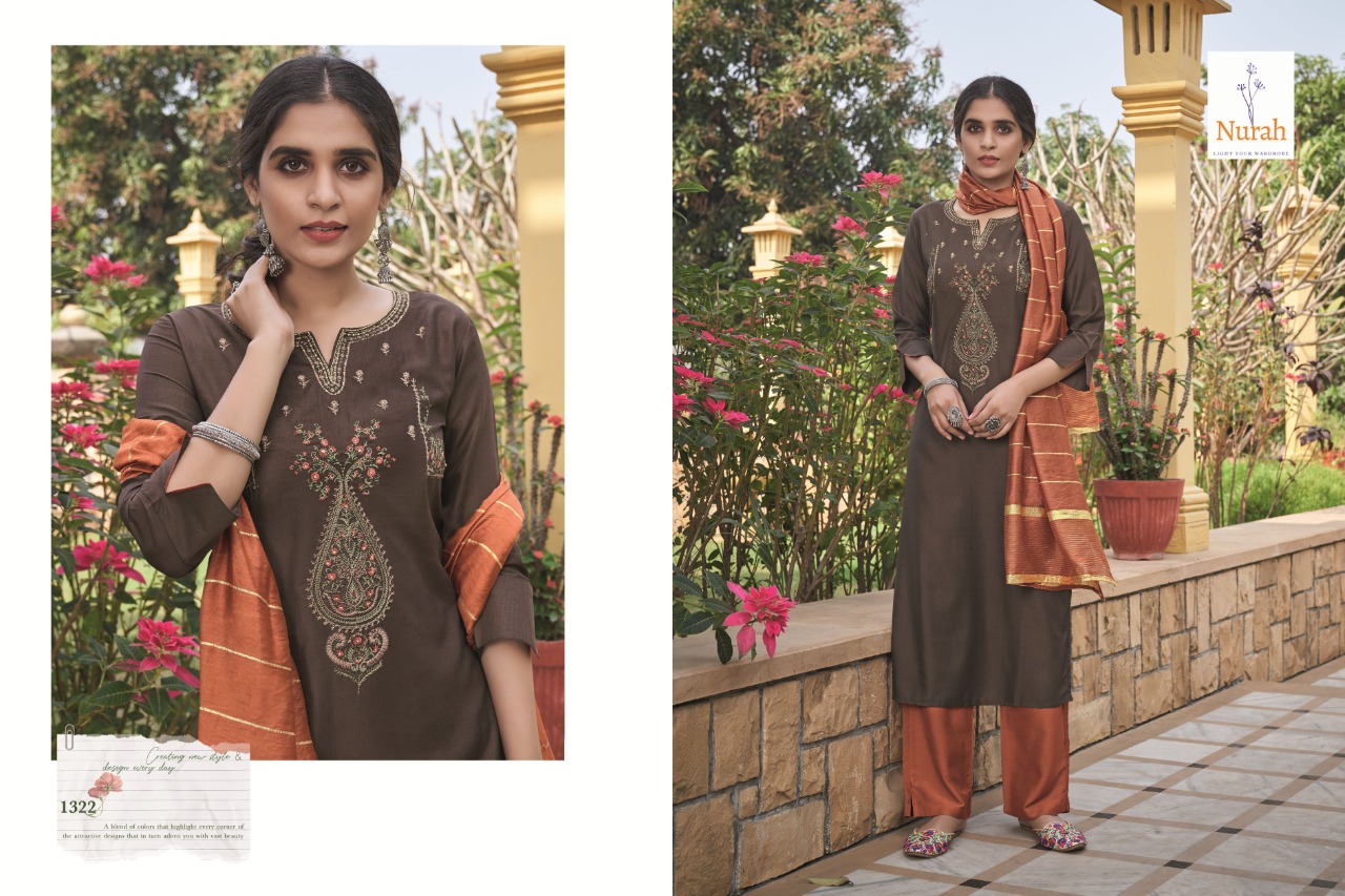 tunic house nikunj nx chinnon gorgeous look top with bottom and dupatta catalog