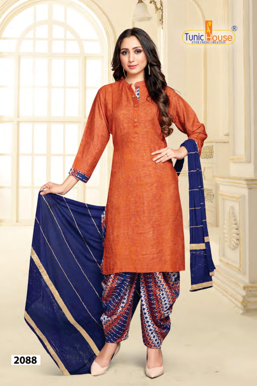 tunic house patiyala rani nx viscous rayon attrective patiyala look kurti with dupatta catalog