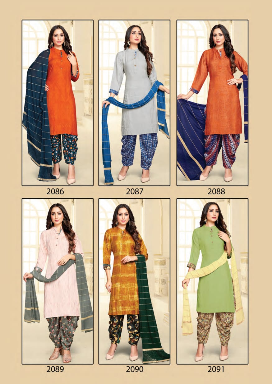 tunic house patiyala rani nx viscous rayon attrective patiyala look kurti with dupatta catalog