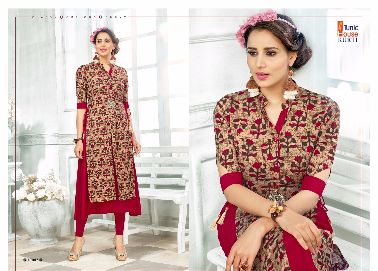 tunic house rukhshar vol 1 viscose  graceful look kurti catalog