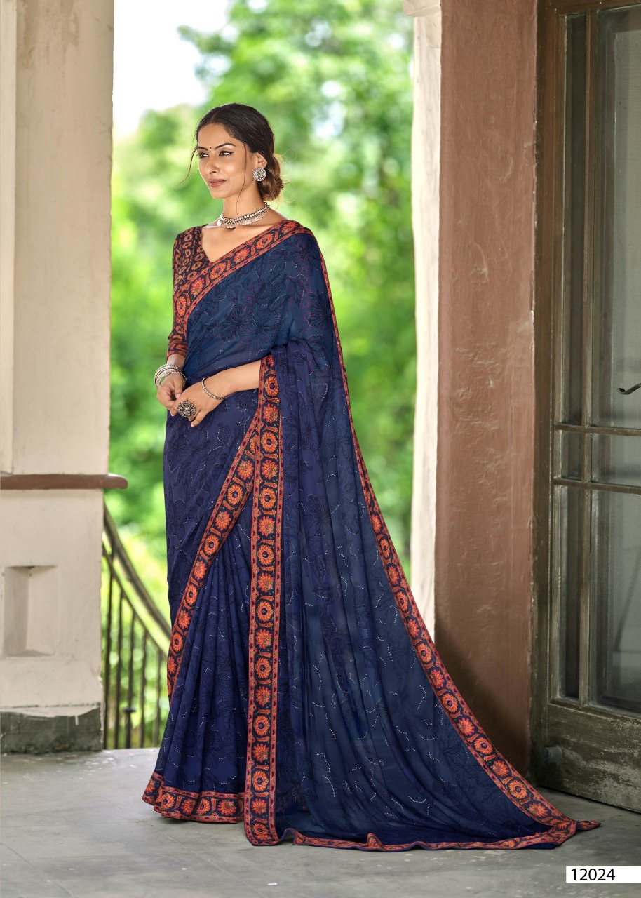 vallabhi prints tasleen 2  georgget graceful look saree catalog